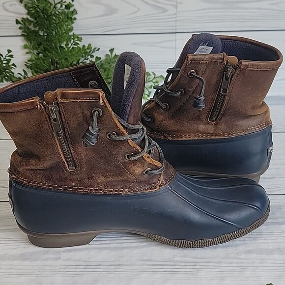 Sperry Topsider Waterproof Rubber Duck Boots Womens Size 10M - Picture 4 of 10